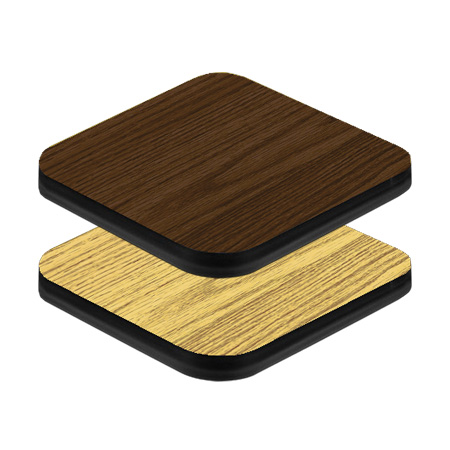 36 Round Oak And Walnut Reversible Table Top